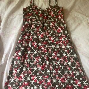 Patagonia Women's SunDress with Red and White Pattern